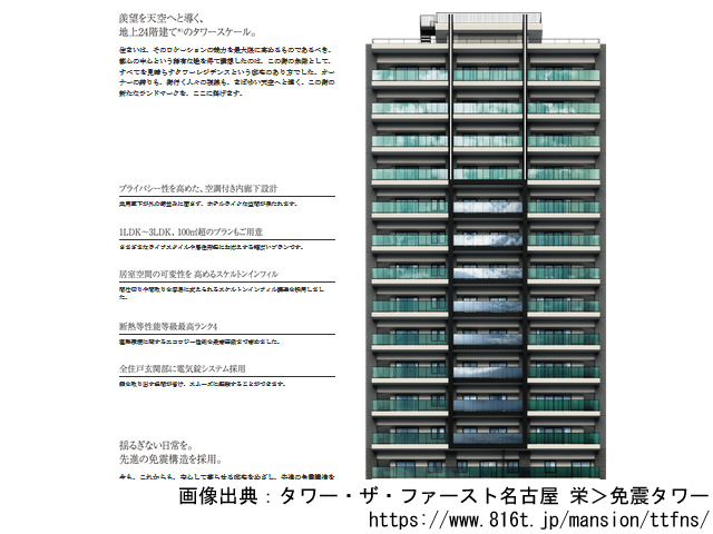 【愛知・マンションライブラリ】タワー・ザ・ファースト名古屋 栄2020年4月完成