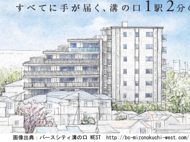 【神奈川・マンションライブラリ】バースシティ溝の口 WEST 2021年1月完成