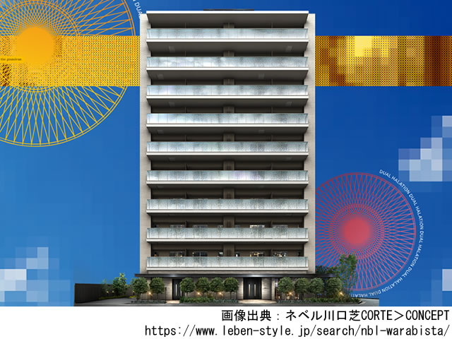 【埼玉・マンションライブラリ】ネベル川口芝CORTE 2020年10月完成