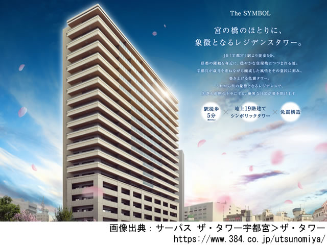 【栃木・マンションライブラリ】サーパス ザ・タワー宇都宮2021年12月完成