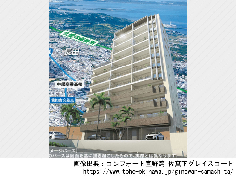 【沖縄】第二佐真下停留所徒歩3分 コンフォート宜野湾 佐真下グレイスコート2022年10月完成
