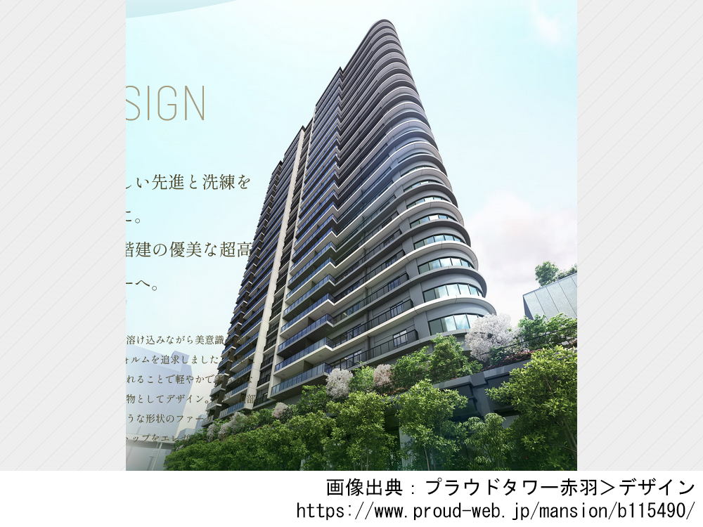 【東京都】プラウドタワー赤羽　内廊下設計、全325邸の新築分譲マンション