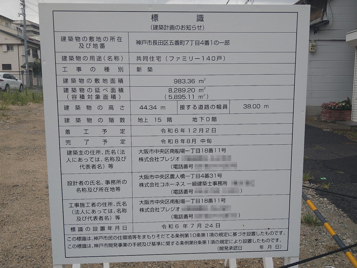 【兵庫】長田駅徒歩1分に共同住宅を計画