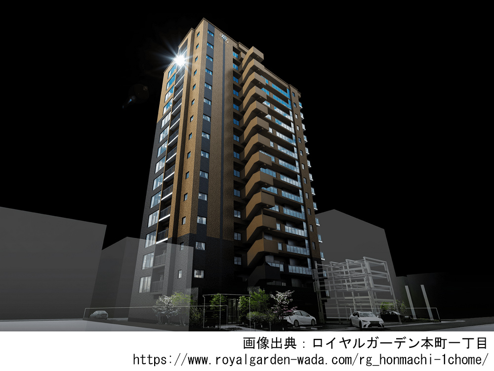 【高知県】ロイヤルガーデン本町一丁目 堀詰電停徒歩2分、高知都心に直結する全56邸の新築分譲マンション
