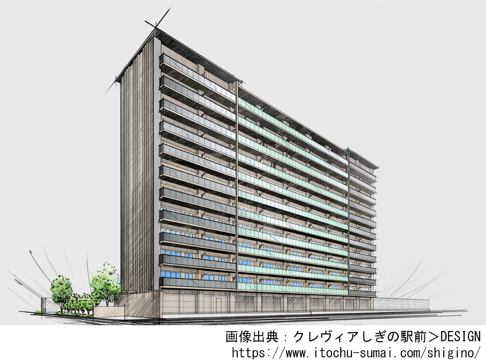 クレヴィアしぎの駅前