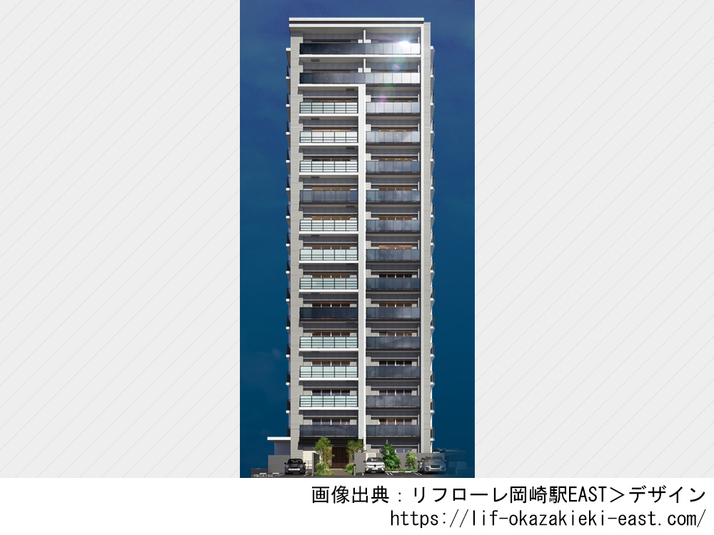 【愛知県】リフローレ岡崎駅EAST　1フロア2邸・角住戸、全29邸の新築分譲マンション